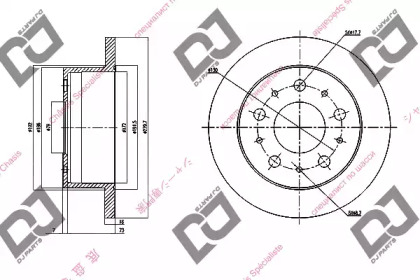 Тормозной диск DJ PARTS BD1519